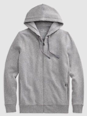 Mack Weldon Cotton Gray Zip-Up Hoodie - Size XL